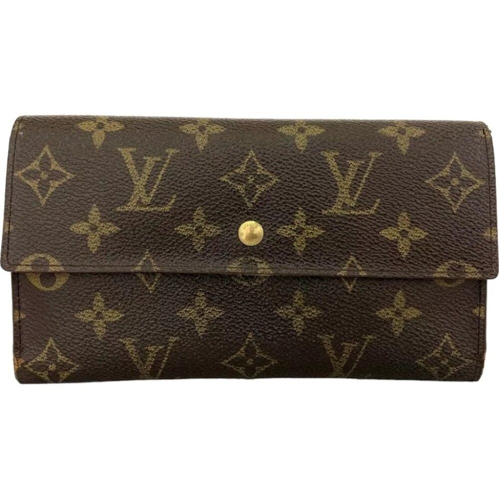 629151AK (Z1) Louis Vuitton Wallet Long Porte Tresor International Brown Monogra
